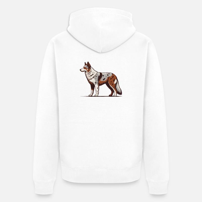 Koolie australien - Veste à capuche bio Premium Unisexe - blanc