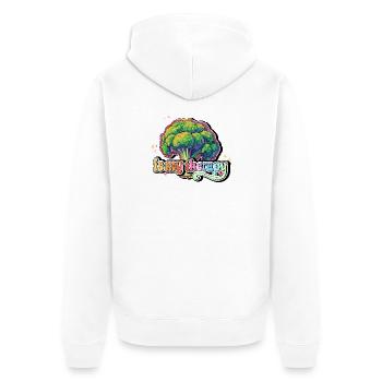 Le brocoli est ma thérapie - Veste à capuche bio Premium Unisexe - blanc - Dos - Thijin (182cm)