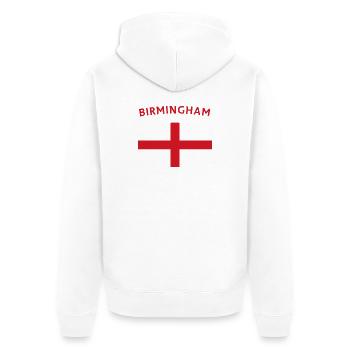 Emblem der Birmingham-Flagge - Unisex Premium Bio Zip Hoodie - Weiß - Hinten - Thijin (182cm)