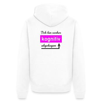 Cognitive Thinker Personalized Design - Unisex Premium Organic Zip Hoodie - white - Back - Thijin (182cm)