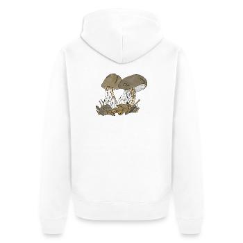 mycètes - Veste à capuche bio Premium Unisexe - blanc - Dos - Thijin (182cm)