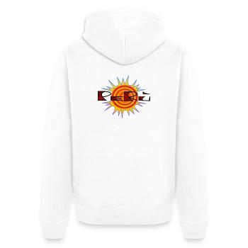 Logo Perù von Cean - Unisex Premium Bio Zip Hoodie - Weiß - Hinten - Thijin (182cm)