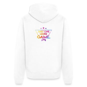 Just_one_more_game_-_étoile_ - Veste à capuche bio Premium Unisexe - blanc - Dos - Thijin (182cm)