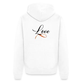 Love - Veste à capuche bio Premium Unisexe - blanc - Dos - Thijin (182cm)