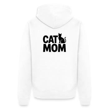 Maman Chat : Maman Chat - Veste à capuche bio Premium Unisexe - blanc - Dos - Thijin (182cm)