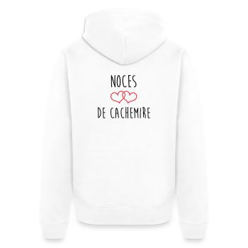 Cashmere wedding 47 years of marriage - Unisex Premium Organic Zip Hoodie - white - Back - Thijin (182cm)
