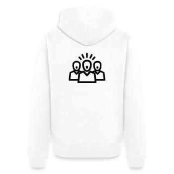 choir - Unisex Premium Organic Zip Hoodie - white - Back - Thijin (182cm)