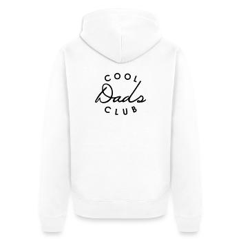Cool Dads Club Vatertag Papa Geschenk - Unisex Premium Bio Zip Hoodie - Weiß - Hinten - Thijin (182cm)