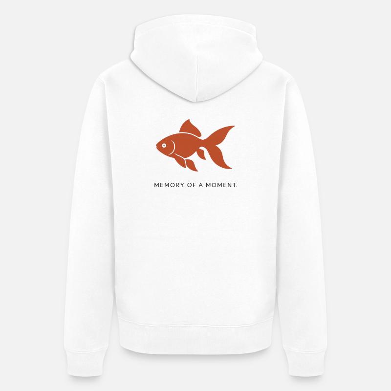 MEMOIRE D'UN INSTANT - Veste à capuche bio Premium Unisexe - blanc