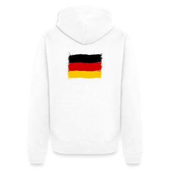 Germany fan shirt for Germany fans - Unisex Premium Organic Zip Hoodie - white - Back - Thijin (182cm)