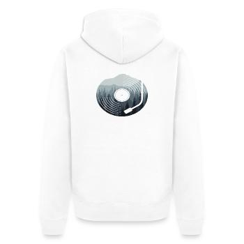 Disque vinyle Nature Forest - Veste à capuche bio Premium Unisexe - blanc - Dos - Thijin (182cm)