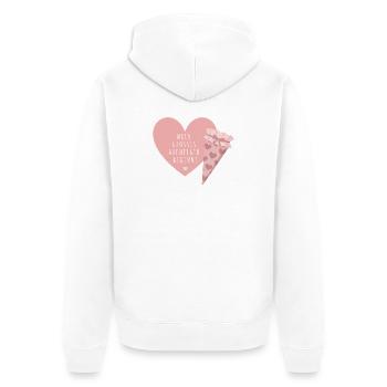 Mein großes Abenteuer beginnt Einschulungsdesign - Unisex Premium Bio Zip Hoodie - Weiß - Hinten - Thijin (182cm)