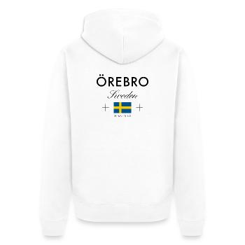 Örebro Sweden Coordinates Travel Souvenir - Unisex Premium Organic Zip Hoodie - white - Back - Thijin (182cm)