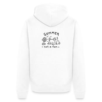 Summer_not_a_fan - Veste à capuche bio Premium Unisexe - blanc - Dos - Thijin (182cm)