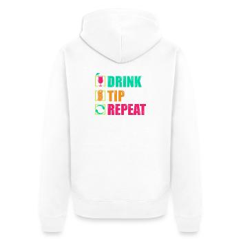 Serveur Barman Barchef - Veste à capuche bio Premium Unisexe - blanc - Dos - Thijin (182cm)