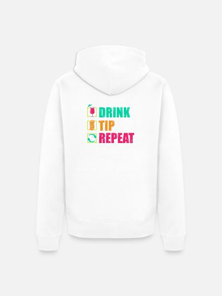 Kellner Barkeeper Ober Bar Bartender barchef - Unisex Premium Bio Zip Hoodie - Weiß