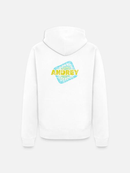 Andrey als Hobby - Unisex Premium Bio Zip Hoodie - Weiß