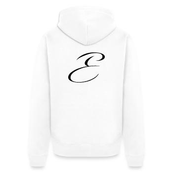 Name mit E Initiale für Emma Emilia Elias Emil - Unisex Premium Bio Zip Hoodie - Weiß - Hinten - Thijin (182cm)