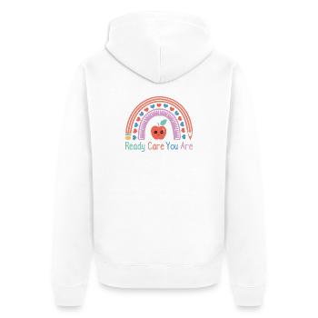 Pre K Teacher Ready Care You Are Kindergarten - Unisex Premium Bio Zip Hoodie - Weiß - Hinten - Thijin (182cm)