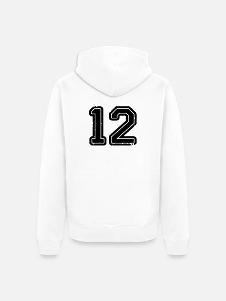 12- - Unisex Premium Bio Zip Hoodie - Weiß