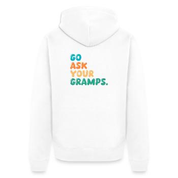 Grandfather Papaw Pop Gramps Granddad Grandpa - Unisex Premium Bio Zip Hoodie - Weiß - Hinten - Thijin (182cm)