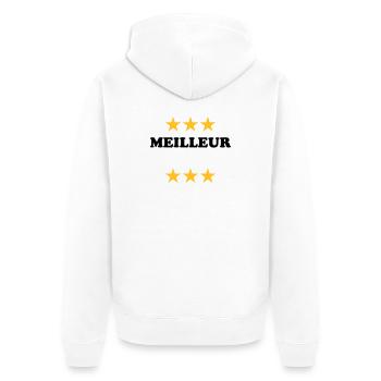 Meilleur (à personnaliser) - Veste à capuche bio Premium Unisexe - blanc - Dos - Thijin (182cm)