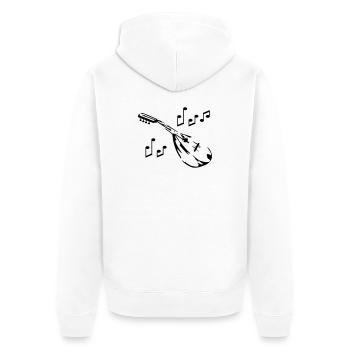 mandolin - Unisex Premium Organic Zip Hoodie - white - Back - Thijin (182cm)