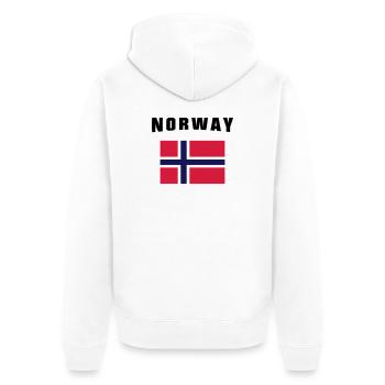 Norway Flag - Veste à capuche bio Premium Unisexe - blanc - Dos - Thijin (182cm)