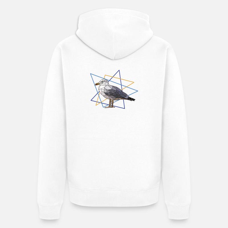 Mouette - Veste à capuche bio Premium Unisexe - blanc
