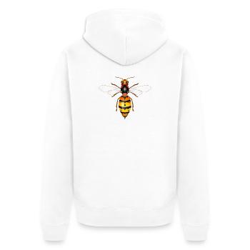 Dessin d’un frelon fascinant - Veste à capuche bio Premium Unisexe - blanc - Dos - Thijin (182cm)