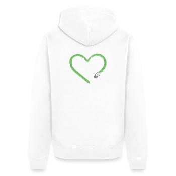 Herz Schaf I Schäfchen Comic - Unisex Premium Bio Zip Hoodie - Weiß - Hinten - Thijin (182cm)