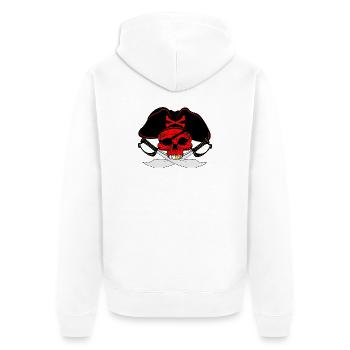 Pirate rouge - Veste à capuche bio Premium Unisexe - blanc - Dos - Thijin (182cm)
