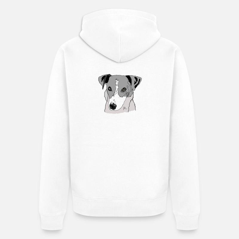 Jack Russel Terrier - Veste à capuche bio Premium Unisexe - blanc