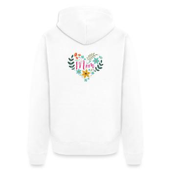 Beste Mutter aller Zeiten - Unisex Premium Bio Zip Hoodie - Weiß - Hinten - Thijin (182cm)