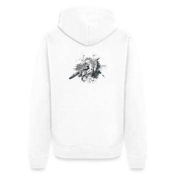 Art éclaboussé de Grunge BMX Rider - Veste à capuche bio Premium Unisexe - blanc - Dos - Thijin (182cm)