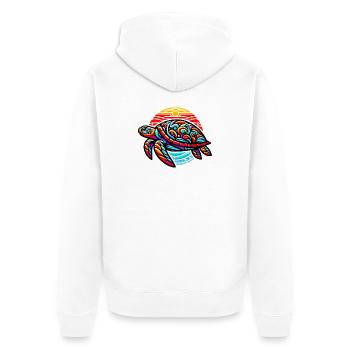 Tortue - Veste à capuche bio Premium Unisexe - blanc - Dos - Thijin (182cm)