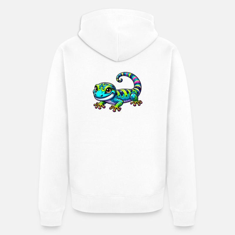 Gecko - Veste à capuche bio Premium Unisexe - blanc