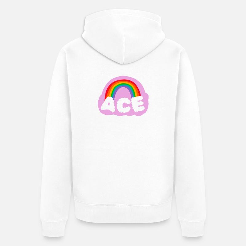 Asexualité, asexualité, as - Veste à capuche bio Premium Unisexe - blanc