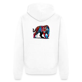 Tigre - Veste à capuche bio Premium Unisexe - blanc - Dos - Thijin (182cm)