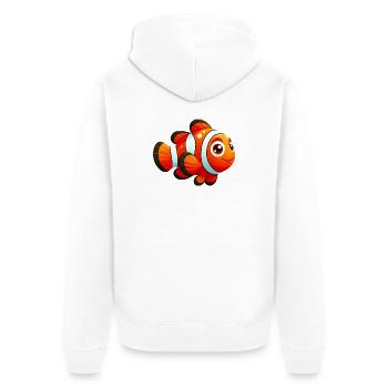 Poisson-clown - Veste à capuche bio Premium Unisexe - blanc - Dos - Thijin (182cm)