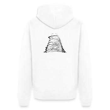 ouragan orageux - Veste à capuche bio Premium Unisexe - blanc - Dos - Thijin (182cm)