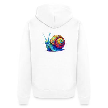 Escargot - Veste à capuche bio Premium Unisexe - blanc - Dos - Thijin (182cm)