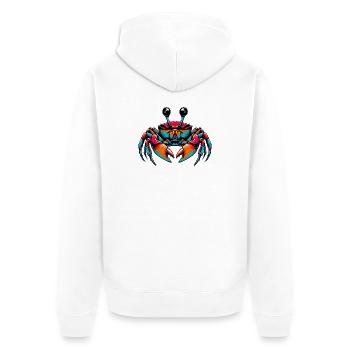 Crabe - Veste à capuche bio Premium Unisexe - blanc - Dos - Thijin (182cm)