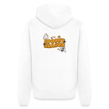 halloween spooky season - Unisex Premium Bio Zip Hoodie - Weiß - Hinten - Thijin (182cm)