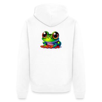 Grenouille - Veste à capuche bio Premium Unisexe - blanc - Dos - Thijin (182cm)