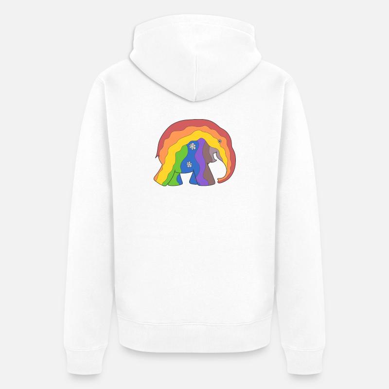 Éléphant - Veste à capuche bio Premium Unisexe - blanc