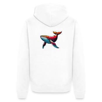 Baleine - Veste à capuche bio Premium Unisexe - blanc - Dos - Thijin (182cm)