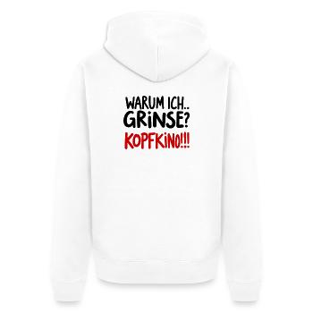 Humorous saying for everyday life and fun - Unisex Premium Organic Zip Hoodie - white - Back - Thijin (182cm)