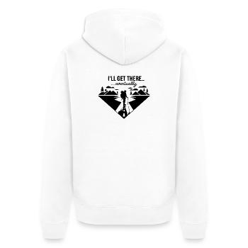 Empowered Woman Inspirierendes Zitat-Design - Unisex Premium Bio Zip Hoodie - Weiß - Hinten - Thijin (182cm)
