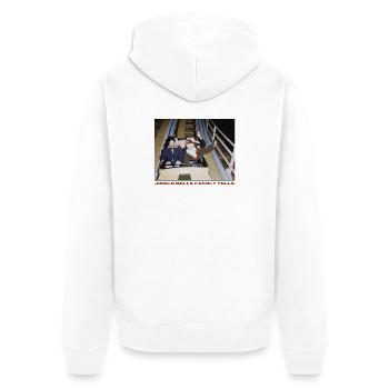 Weihnachtliche Achterbahn - Unisex Premium Bio Zip Hoodie - Weiß - Hinten - Thijin (182cm)
